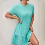 Casual Slim Fit Solid Color Dress Elegant Style Comfortable Fabric Perfect for Everyday Wear Who
