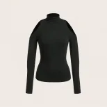 Elegant Womens T Shirt Unique Off Shoulder Design Spring Summer Style Soft Fabric Available in V