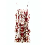 Tie Dye Print A Line Dress Adjustable Straps Elastic Waist Casual Style Perfect for Spring Summe