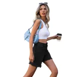 High Waisted Floral Print Wide Leg Denim Shorts Stylish Comfortable Versatile Summer Casual Wear