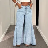 Loose Fit Casual Womens Denim Jeans Versatile Design Comfortable Fabric Trendy Style Ready to Sh