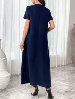 Al Najma Women s Solid Color Minimalist Everyday Short Sleev
