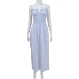 Floral Ruffle Hem Maxi Dress Summer Style Sweet Aesthetic Lightweight Fabric Perfect for Casual