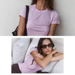 Womens Long Sleeve Snowflake Pattern T Shirt Lightweight Loose Fit Round Neck Summer Casual Wear