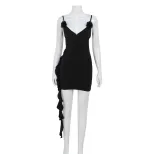 Sexy Backless Bodycon Dress Low Cut Hollow Out Design Slim Fit Perfect for Parties and Night Out