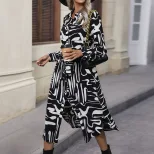 Long Sleeve Lapel Dress Fashionable Autumn Style Womens Casual Wear Wholesale Available ready to