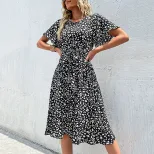 Elegant Leopard Print Maxi Dress Summer Vacation Style Womens Fashion Wholesale Available low MO