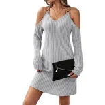 Elegant Womens A Line Dress High Waist V Neck Sleeveless Spring Summer Fashion Wholesale Availab