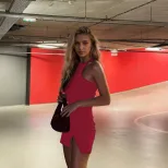 Womens Sweet and Spicy Style Dress Spring Summer Collection Bodycon Split Hem Short Length Whole
