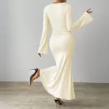 Elegant Ankle Length Dress Chic Style High Quality Fabric Spring Summer Collection Perfect for F