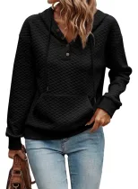 Autumn Long Sleeve Cardigan Solid Color Button Detail Lightweight Casual Wear Versatile Layering