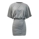 Summer Womens Bodycon Dress Elegant Style Office Wear Short Sleeve Comfortable Fabric Wholesale