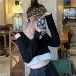 Womens Long Sleeve Crop T Shirt Slim Fit Early Autumn Casual Wear