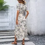 Casual Vacation Dress Womens Relaxed Fit Lightweight Fabric Versatile Style Perfect for Summer G