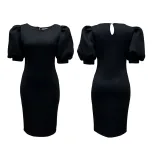 Summer Womens Dress Puff Sleeve Bodycon Fit Elegant Party Style Available in Various Colors Whol