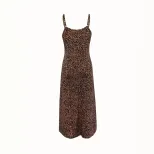 Womens Leopard Print Butterfly Floral Maxi Dress Sleeveless Lightweight Trendy Design Perfect fo