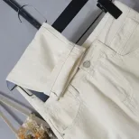 跨境白色牛仔裤女2023春季新款韩版学生百搭休闲显瘦老爹哈伦裤潮