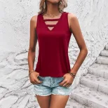 Womens Fashion V Neck Solid Color Short Sleeve T Shirt Casual Style Perfect for Summer Wear Avai