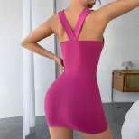 Bodycon Midi Dress Sexy Slim Fit Elegant Style Adjustable Straps Spring Summer Fashion Wholesale