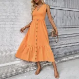 Sleeveless Maxi Dress Solid Color Minimalist Style Summer Fashion Wholesale Available low MOQ