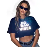 Casual Printed Short Sleeve T Shirt Trendy Boyfriend Style Versatile Design Comfortable Fabric P
