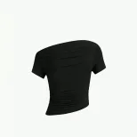 Slim Fit Asymmetrical Top Sexy Design Trendy Style Comfortable Fabric Perfect for Night Out or C