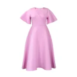 V Neck Flare Sleeve Dress Elegant A Line Silhouette Fashionable Design Perfect for Parties Whole
