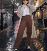 独立站亚马逊新款跨境女装欧美外贸牛仔裤女拖地长裤阔腿裤
