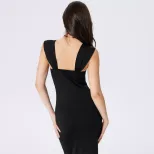 Bodycon Mermaid Dress Square Neck Sleeveless Slim Fit Long Length Evening Wear or Special Occasi