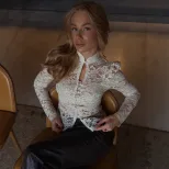 Lace Qipao Top Slim Fit Button Neck Long Sleeve Elegant Style Perfect for Formal Occasions Whole