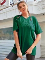 Casual Loose Fit T Shirt Comfortable Trendy Letter Print Everyday Wear Wholesale Available