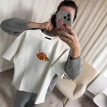 Womens Vintage Bow Print T Shirt Summer Casual Style Loose Fit Round Neck Short Sleeve 100 Cotto
