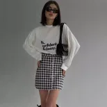 Vintage American Graphic T Shirt for Women Loose Fit Long Sleeve Cotton Letter Print Casual Wear