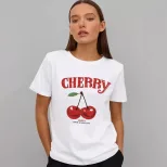 Womens Cotton T Shirt Loose Fit Round Neck Letter Print Summer Casual Wear Wholesale Available
