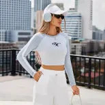 Fashion Womens Long Sleeve T Shirt Round Neck Printed Design Casual Style Wholesale Availability