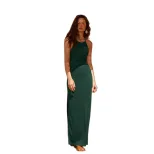 Womens Sexy Backless Split Bodycon Midi Dress Elegant Design Spaghetti Straps Summer Fashion Who
