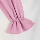 Pink Sweetheart Puff Sleeve Mini Dress Square Neck Waist Defining Flattering Fit Spring Summer F