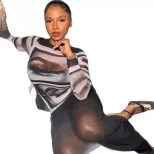 Womens Striped Printed T Shirt Loose Fit Long Sleeve Comfortable Fabric Casual Streetwear Top Wh