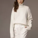 High Neck Loose Knit Sweater Soft Fabric Multiple Colors Autumn Winter Style Ready to Ship Whole