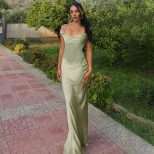 Off Shoulder Sheer Mesh Bodycon Maxi Dress Sexy Form Fitting Elegant Evening Wear Party Dress OE