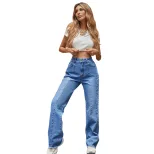 High Waisted Wide Leg Jeans for Women Casual Floor Length Trendy Design Perfect for Everyday Wea