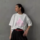 Womens Summer Graphic Print T Shirt Loose Fit Round Neck Short Sleeve 100 Cotton Casual Wear Who
