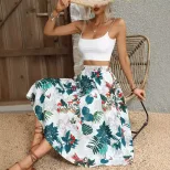 Floral Print Maxi Skirt Slim Fit Casual Style Vacation Wear Ready to Ship Wholesale Available