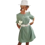 Casual Loose Fit Bell Sleeve Dress Fashionable Design European and American Style Perfect for Ev