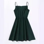 French Vintage Style Sleeveless Dress Elegant Aesthetic Fresh Look Lightweight Fabric Perfect fo