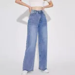 Wide Leg Straight Leg Jeans Casual Versatile Comfortable Womens Fashion for Everyday Wear Wholes