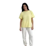 Womens 100 Cotton Solid Color T Shirt Round Neck Short Sleeve Versatile Style Spring Summer Coll