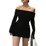 Off Shoulder Bodycon Dress High Waist Sexy Fit Spring Summer Style Perfect for Parties and Night