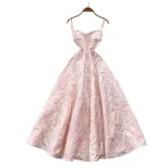 Elegant Womens Summer Dress Sleeveless A Line Design Floral Pattern Lightweight Fabric Available in Red Wholesale