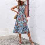 Floral Print Vacation Dress Sweet and Elegant Design Ideal for Summer Occasions Wholesale Availa
